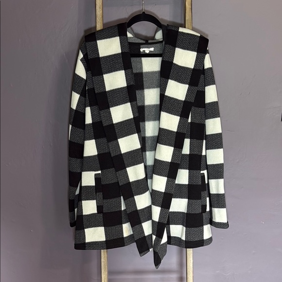 Maurices Sweaters - Maurices Gray and Black Open Front Cardigan